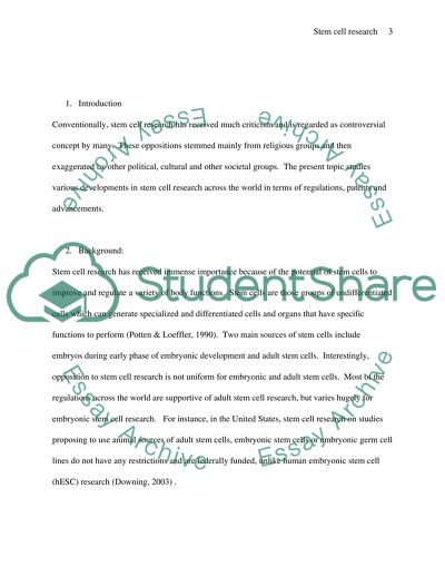 Emergence and Development of Stem Cell Research