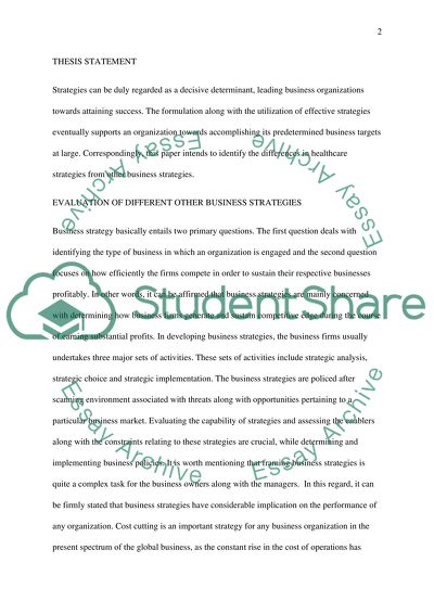 How Healthcare Strategies Differ from Other Business Strategies