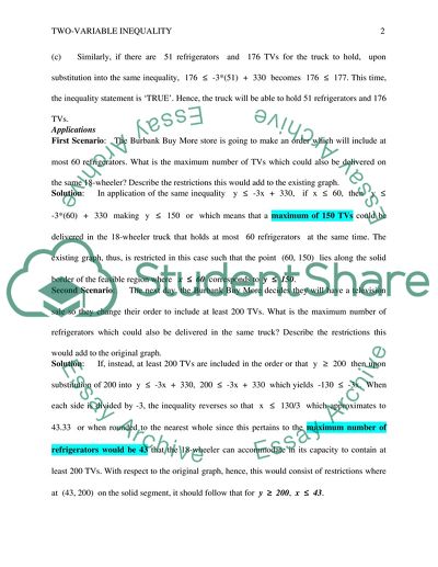 Two- Variable Inequalities