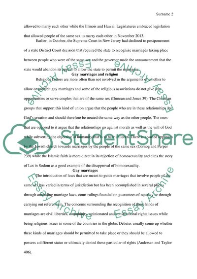 Gay Marriages in the US