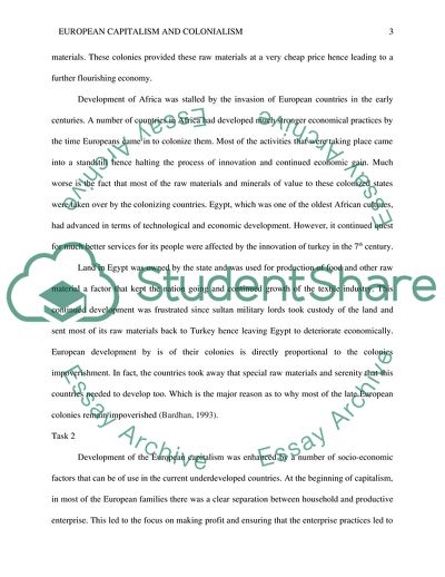 European Capitalism and Colonialism