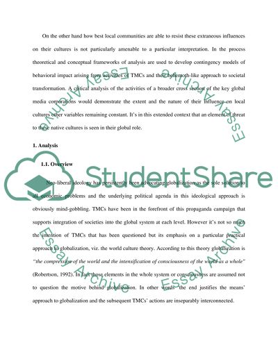 Transnational Media and Globalization