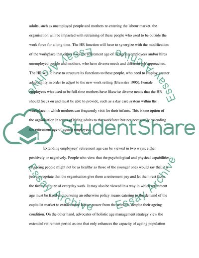 Age diversity and an ageing population in a new age management strategy
