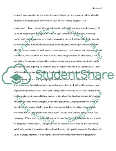 Why I Want to Get an LL.M. Energy Degree