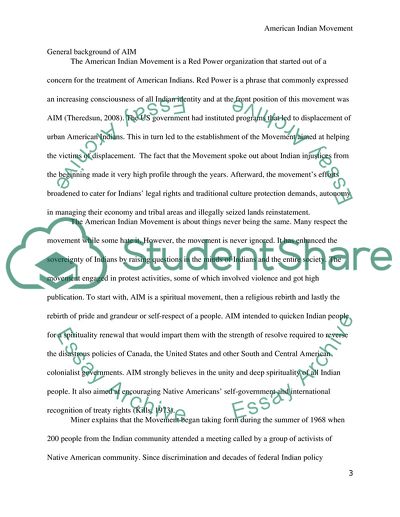 Analysis of American Indian Movement