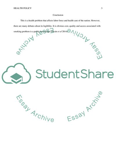 Health Policy: Smoking Ban in the US Workplaces