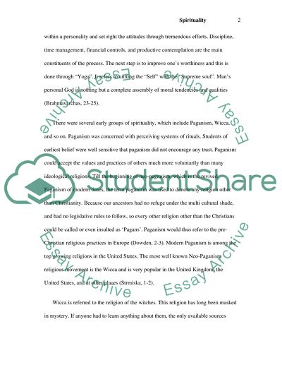 Spirituality and Early Spiritual Groups