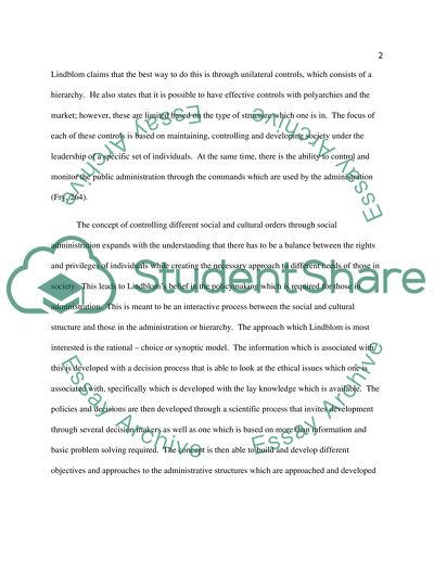 The Concept of Public Administration - Lindblom