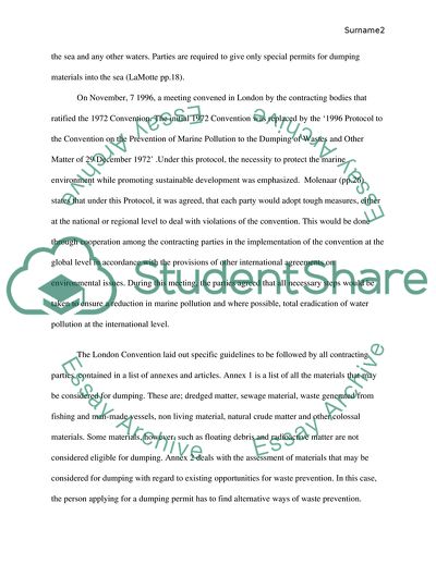 London Convention - an International Treaty to Resolve Marine Pollution as an Environmental Issue