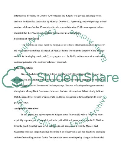 Determining How to Recover the Losses That Was Incurred As a Result of Fedexs Failure