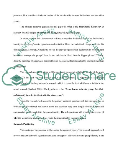 The Relationship Between Individuality and Group Influence in Films and TV Commercials