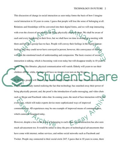 Social Interaction within 10 Years to Come