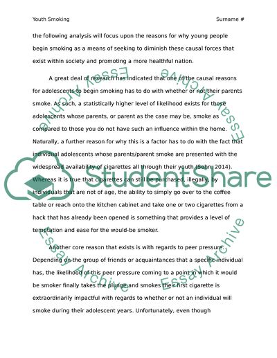 The Effects of Education on Youth Smoking