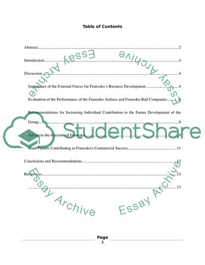 Strategic Positioning Strategies of the Fransoko Group