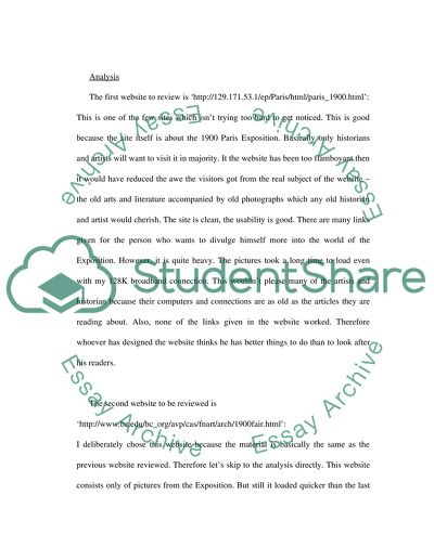 1900 Paris exposition and history of Mr. Henry Brooks Adams. Website Review