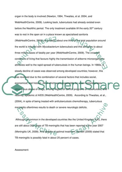 Coordinating Care in the Specialist Setting: Tuberculous Meningitis