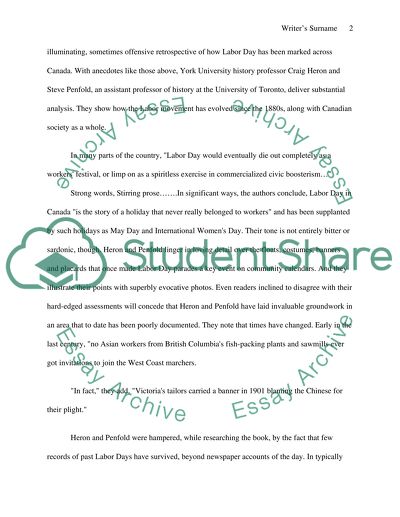 History of Labor Day in Canada