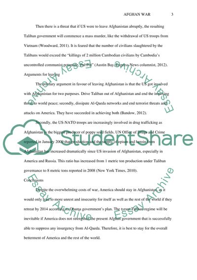 Why should we stay in Afghanistan