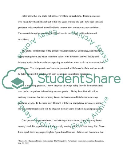 The Competitive Advantage and Issues of Outsourcing