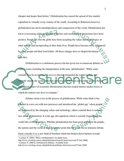 Globalisations Impact