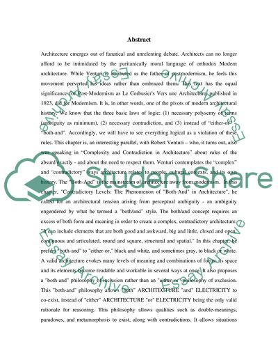 Complexity and Contradiction in Architecture