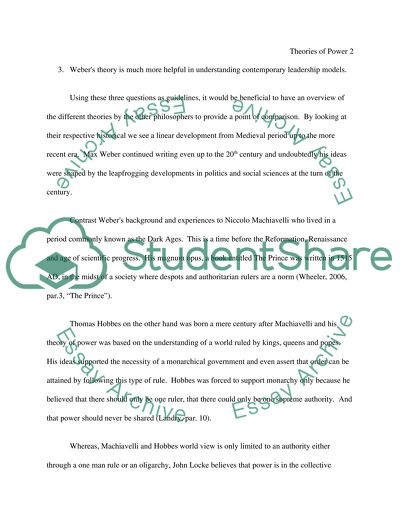 The Classical Theories of Power