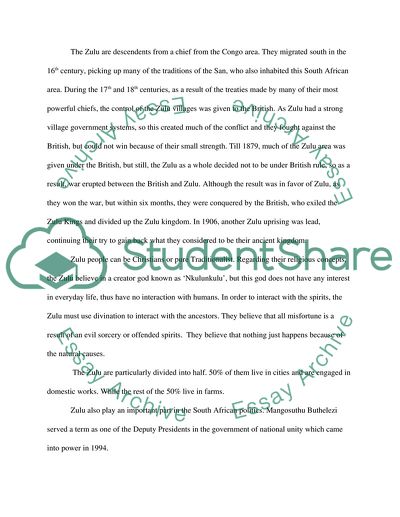 The Culture of the Famous Zulu Tribe of Africa