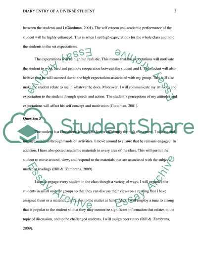 Diary Entry of a Diverse Student
