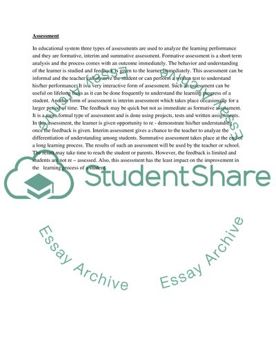 How Types of Sssessment Are Used in Lifelong Learning