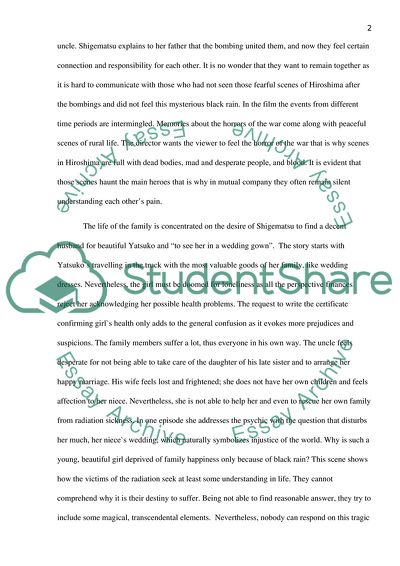 Collective and social memory: Black Rain