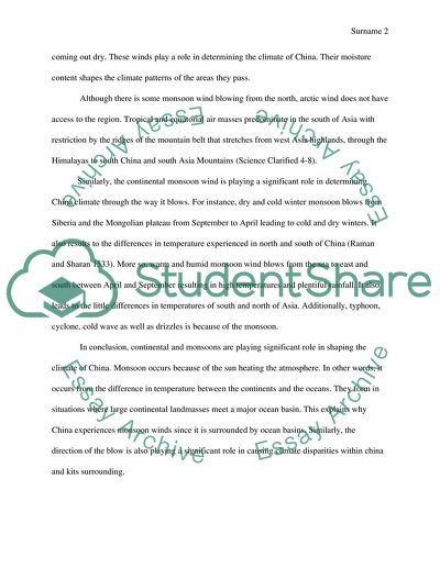 Continental and monsoon