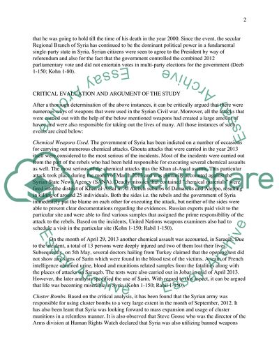 Political Science: Syrian Civil War