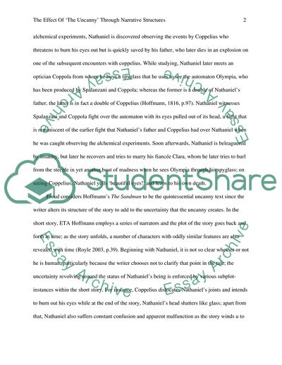 The Effect of the Uncanny Through Narrative Structures