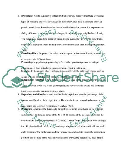 Perceptual Recognition of Meaningfulness of Stimulus Material