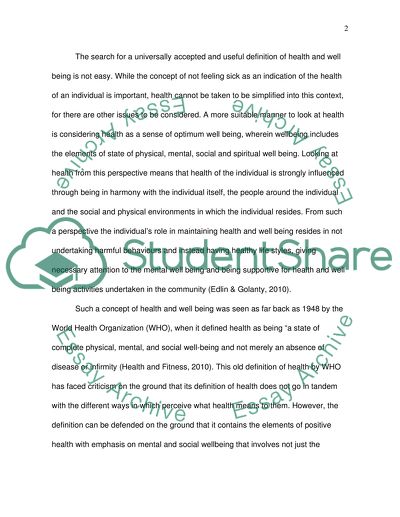 How to Improve the Health and Well Being of the Population