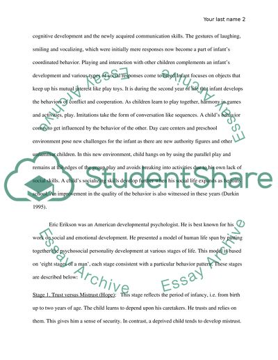 Child Development - Eric Erikson