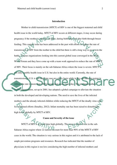 Maternal and child health(current issue)