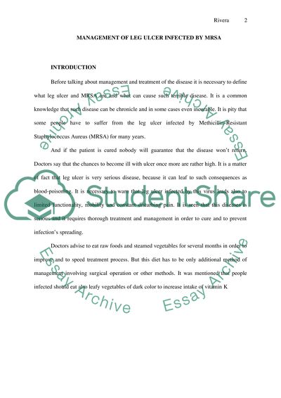 Management of Ulcer Infected by Marsa