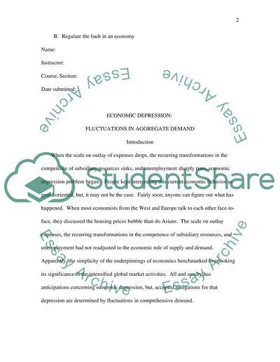 Economic Depression: Fluctuations in Aggregate Demand