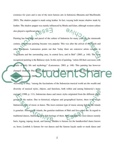 Indonesian Arts and Craft