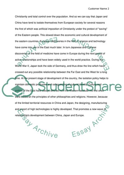 Isolation policy/world civilization