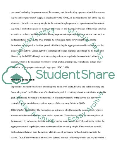 The Federal Reserve System and Money Supplies