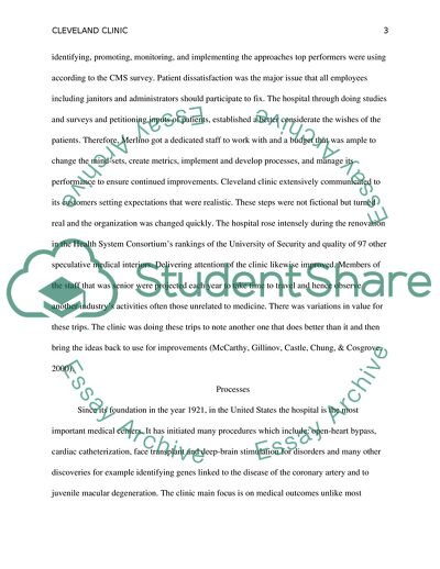 Operation of Cleveland Medical Center