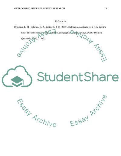 Overcoming Issues In Survey Research
