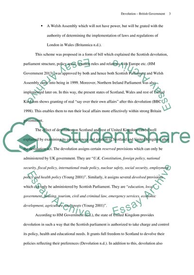 Devolution - British Government