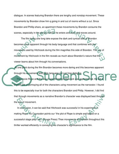 Movement as a narrative device, screen Hope (1948)