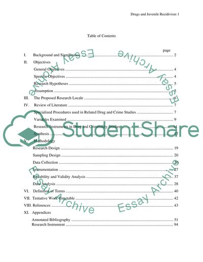 Effects of Mind Altering Drugs on Juvenile Recidivism