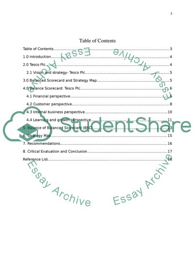 Balanced score card for tesco by manish essay 06 picture