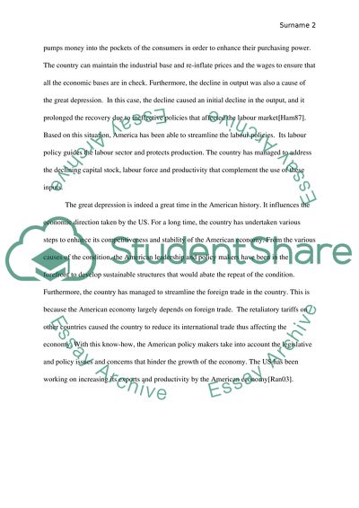 The Great Depression in the US