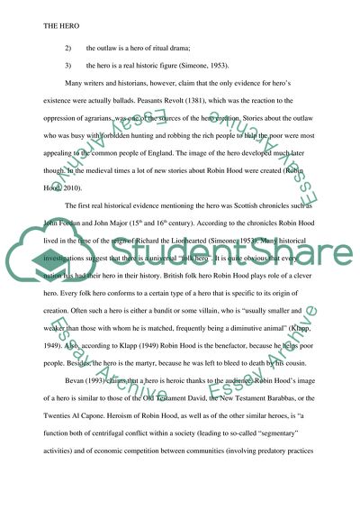 Robin Hood as a Social Hero